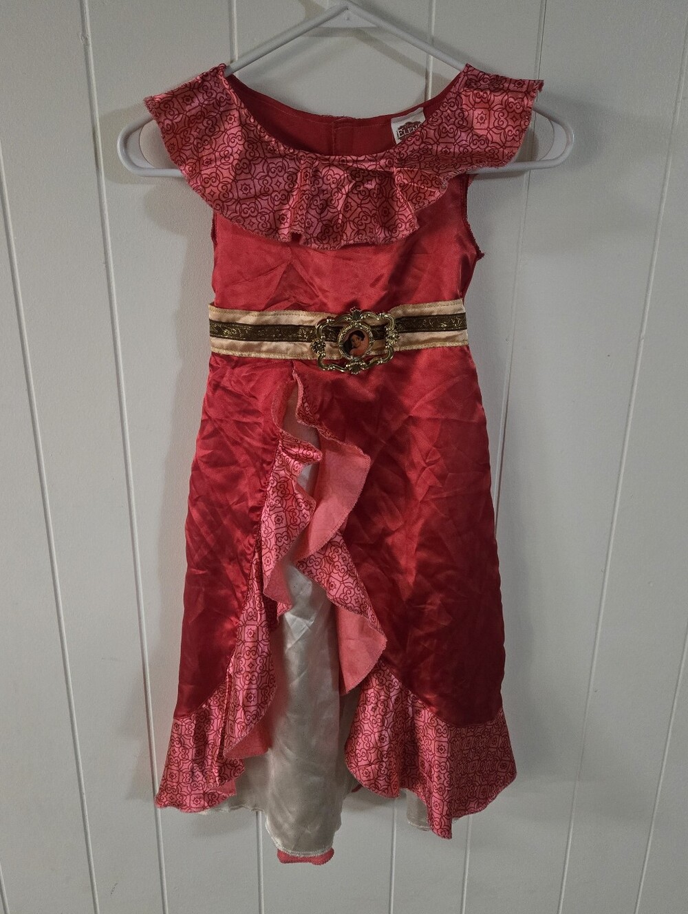 Disney Elena of Avalor Princess Costume Dress AND Wand - Size 3-4